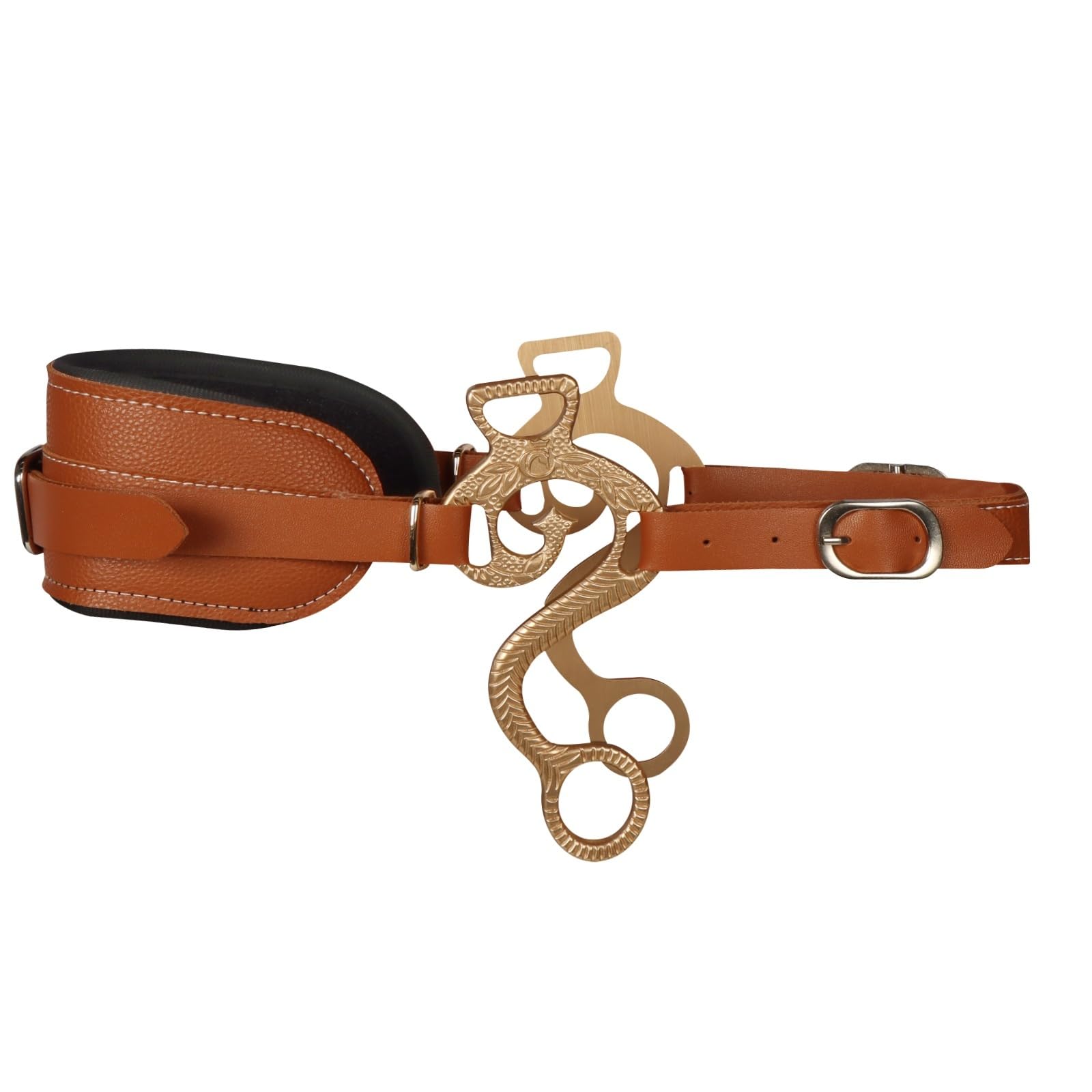 Cavezza Per Cavallo Equipaggiamento for morso for cavallo Hackamore Cordino for naso in pelle marrone imbottito regolabile