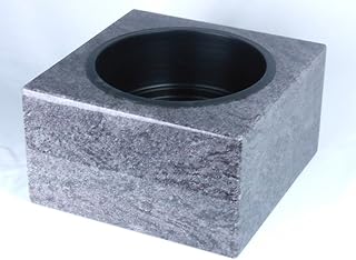 designgrab Karree - Cuenco para tumbas (30 x 30 cm, granito), color azul