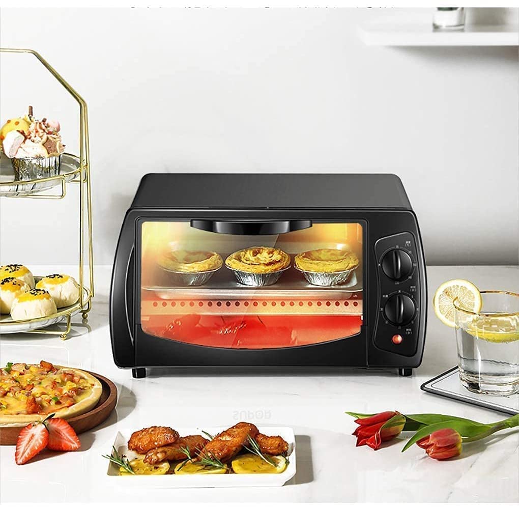 Elektryczny mini piekarnik, domowy 10-litrowy piekarnik do pieczenia z wieloma funkcjami gotowania Grill regulowany zegar sterujący temperaturą