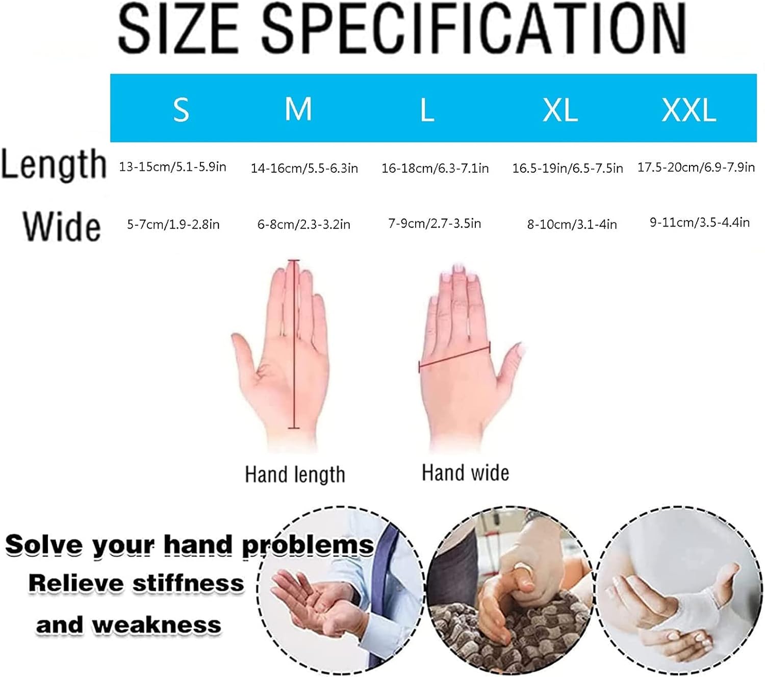 Self-Training Rehabilitation Device Stroke Hemiplegia Rehabilitation Training Equipment, Long-Term Relief Finger Cramps(Size:XL Code,Color:Left Hand)