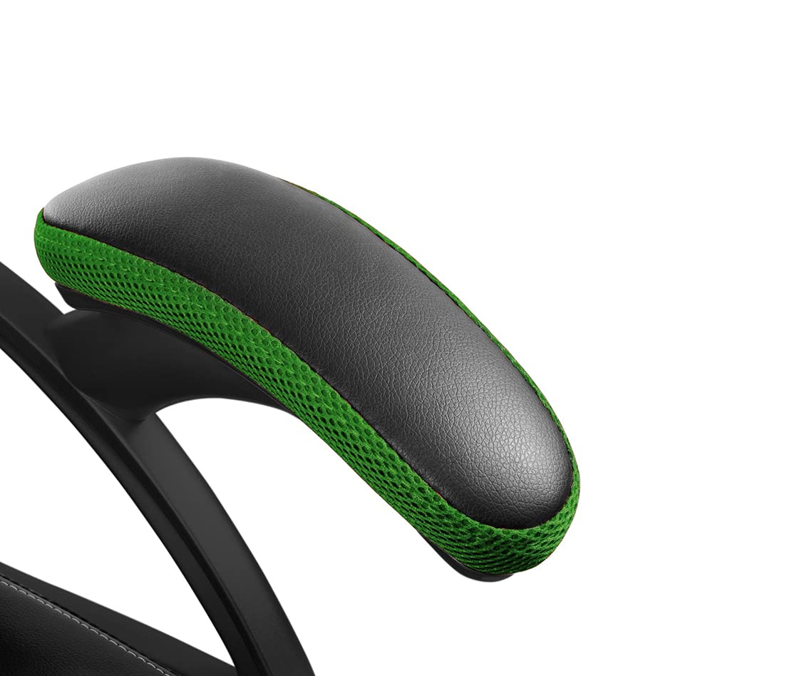 DORMIDAN - Silla Gaming Giratoria, Regulable en Altura, con Respaldo, para Videojuego y Oficina - Racing SR-1 (Verde)