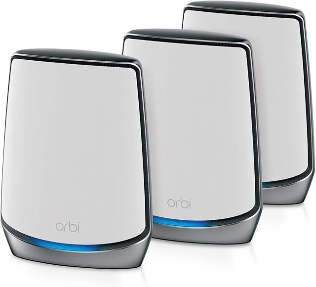 NETGEAR Orbi WiFi 6 Mesh System (RBK853) | Mesh WiFi 6 Router with 2 Satellite Extenders | WiFi Mesh System | Whole Home Mesh Network AX6000 Triband Coverage up to 6,000 sq ft and 100 Devices