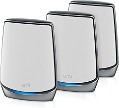 NETGEAR Orbi WiFi 6 Mesh System (RBK853) | Mesh WiFi 6 Router with 2 Satellite Extenders | WiFi Mesh System | Whole Home Mesh Network AX6000 Triband Coverage up to 7,500 sq ft and 100 Devices
