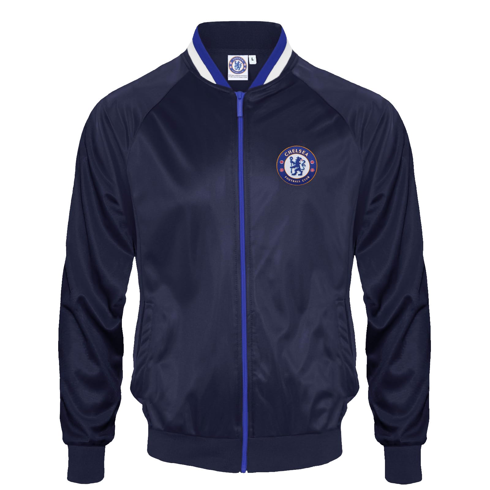 Chelsea Official Football Gift Mens Retro Track Top Jacket Navy Large