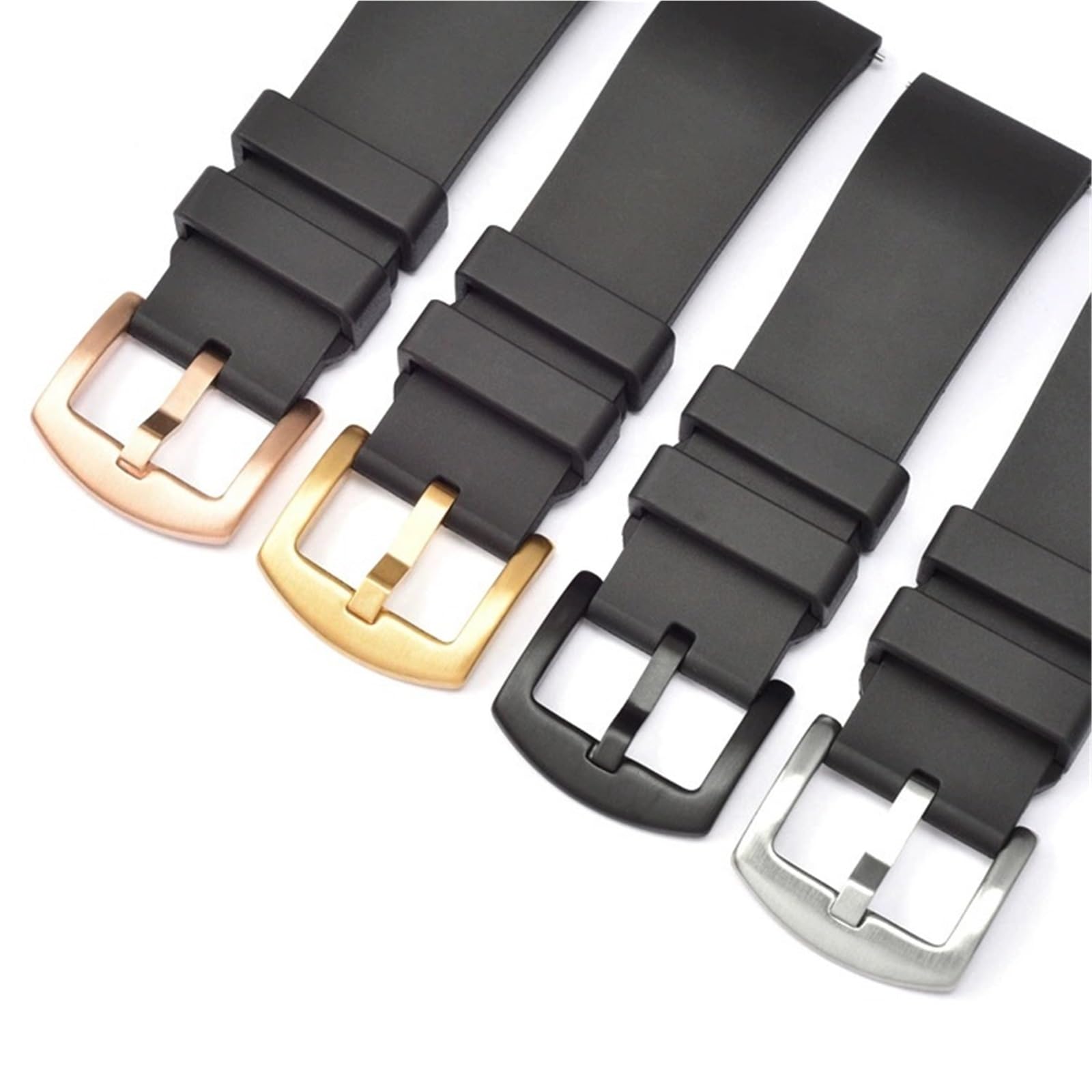Cinturini for orologi in silicone morbido a sgancio rapido in gomma di ricambio for donne e uomini, 20 mm, 22 mm, 24 mm