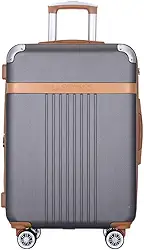 Mala de Viagem Grande Athena Rígida ABS, Para Despacho 32kg, com 4 Rodas Duplas 360º, Cadeado TSA e Zíper Expansível