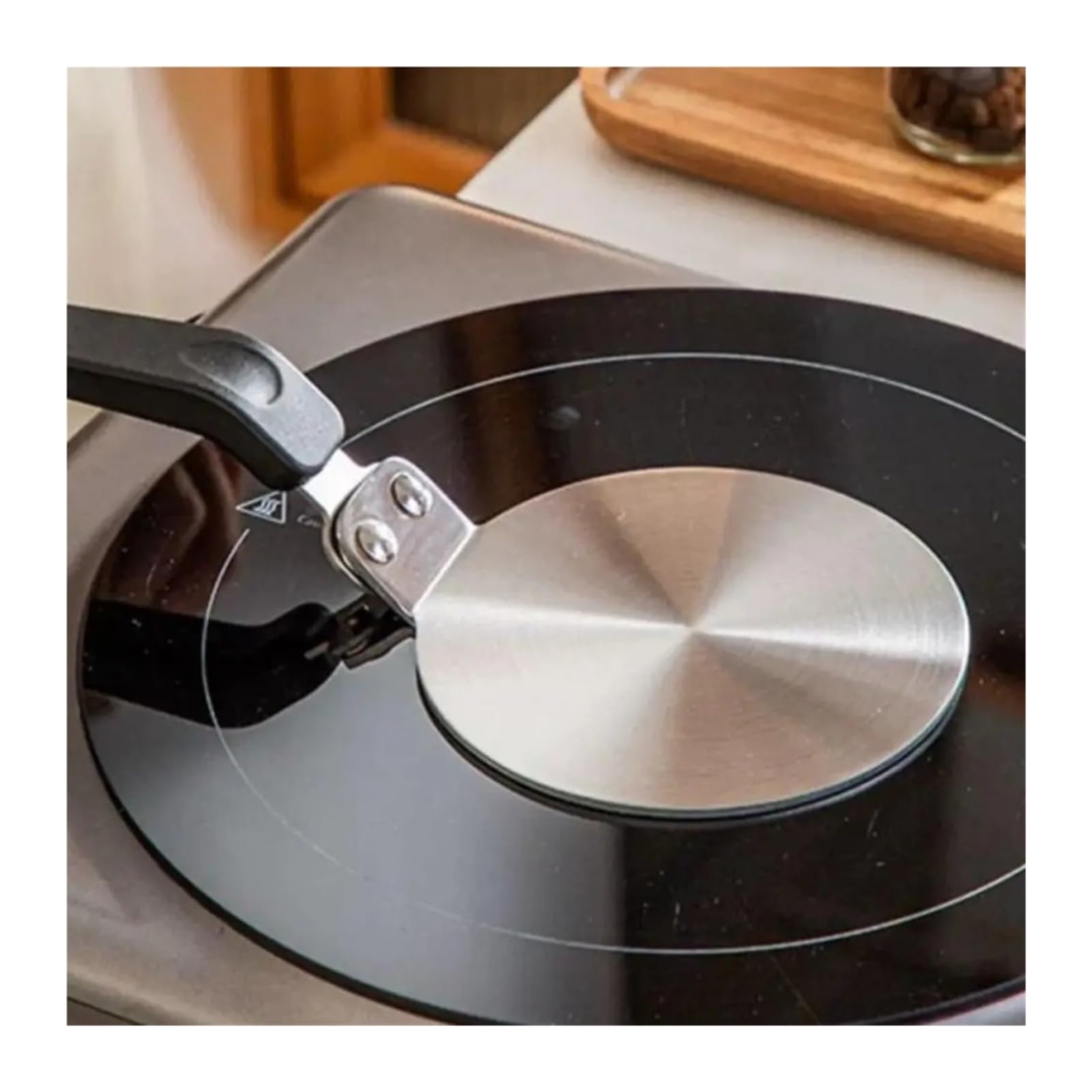 Almohadilla Difusora De Calor for Cocina, Placa De Acero Inoxidable Con Mango for Estufa De Gas, Cocina De Inducción, Almohadilla Difusora(2pcs)
