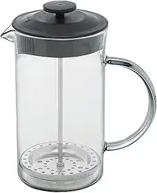 LYOR - Cafeteira Prensa Francesa de Vidro Borossilicato e Tampa de Plástico Lyon Preta 600ml
