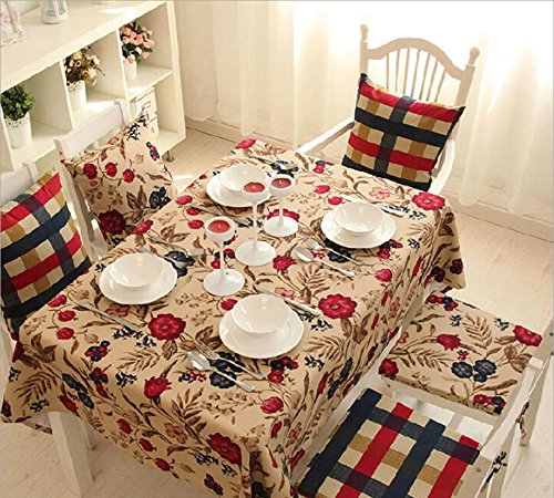 GFYWZ Vintage Plaid table cloth, 140 * 240cm