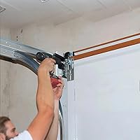 Vista 6 de Bisagra de puerta de garaje y tornillos de soporte, #14 x 3/4 pulgadas, cabeza hexagonal dentada chapada en zinc, tornillo autoperforante, Tek