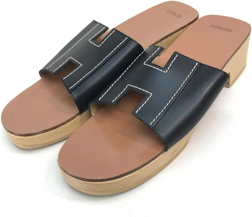 HERMES エルメス ケブラール ウッドサンダル Hモチーフ 23㎝相当