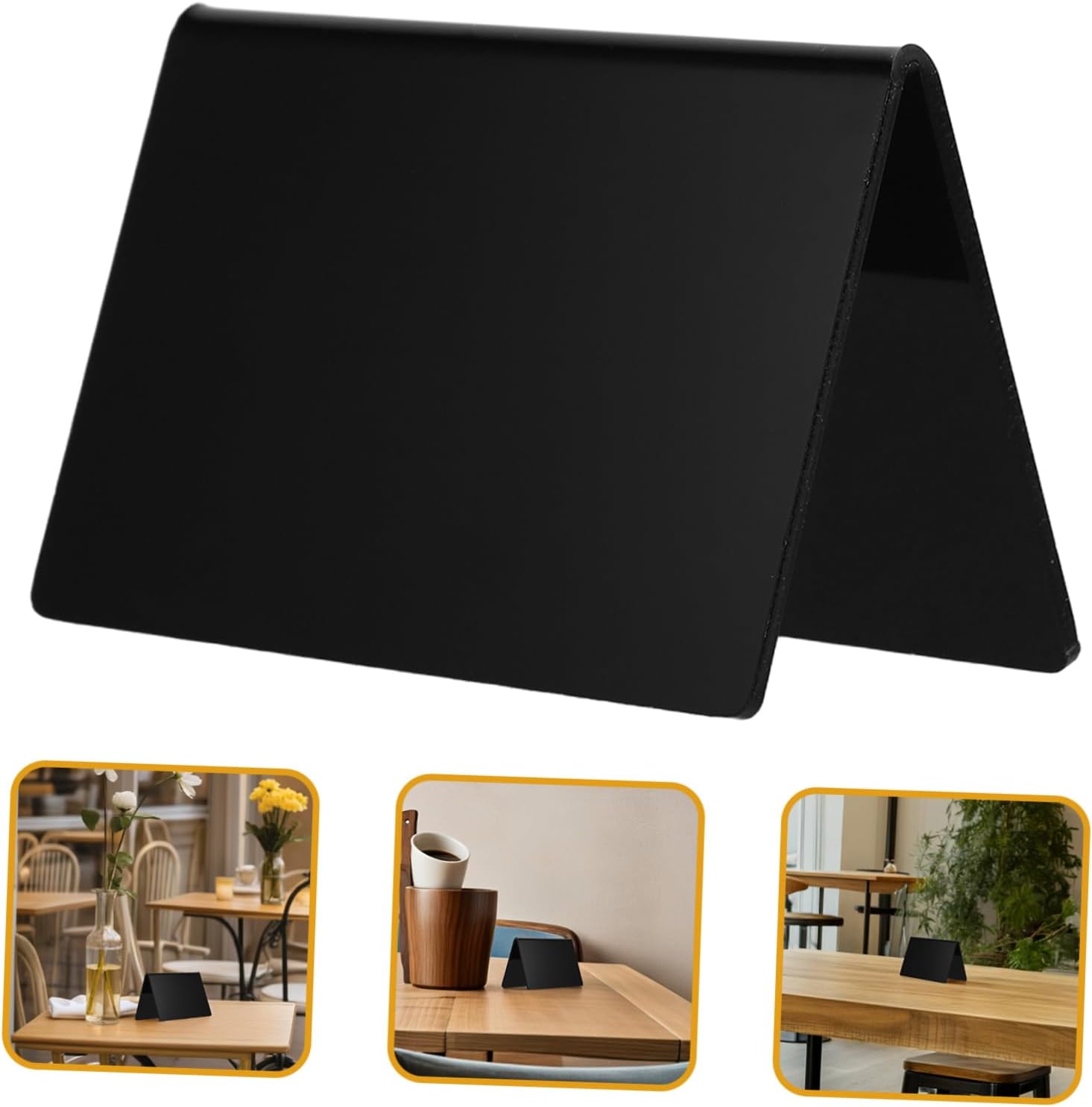 6pcs Mini Chalkboard Signs Erasable Acrylic Message Boards for Food Labels Tabletop Display for Weddings Birthdays and Buffets Compact and Elegant Design