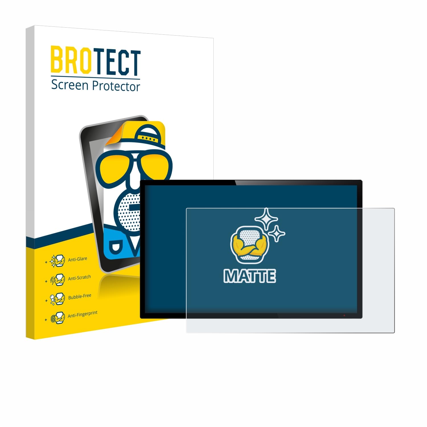 BROTECT Protector Pantalla Anti-Reflejos 15" para PCs de panel táctil con 38.1 cm (15,0 pulgadas) [305 mm x 228 mm, 4:3] Película Anti-Huellas