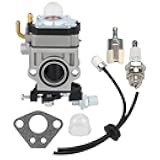Wellsking EB7001 Carburetor for Redmax Backpack Blower EB7000 EB4400 EB650 Leaf Blower Earthquake MC43 MC43C Tiller Replace WYK-74 Powermate 2-Stroke Engines 43CC Engine with 15mm Intake