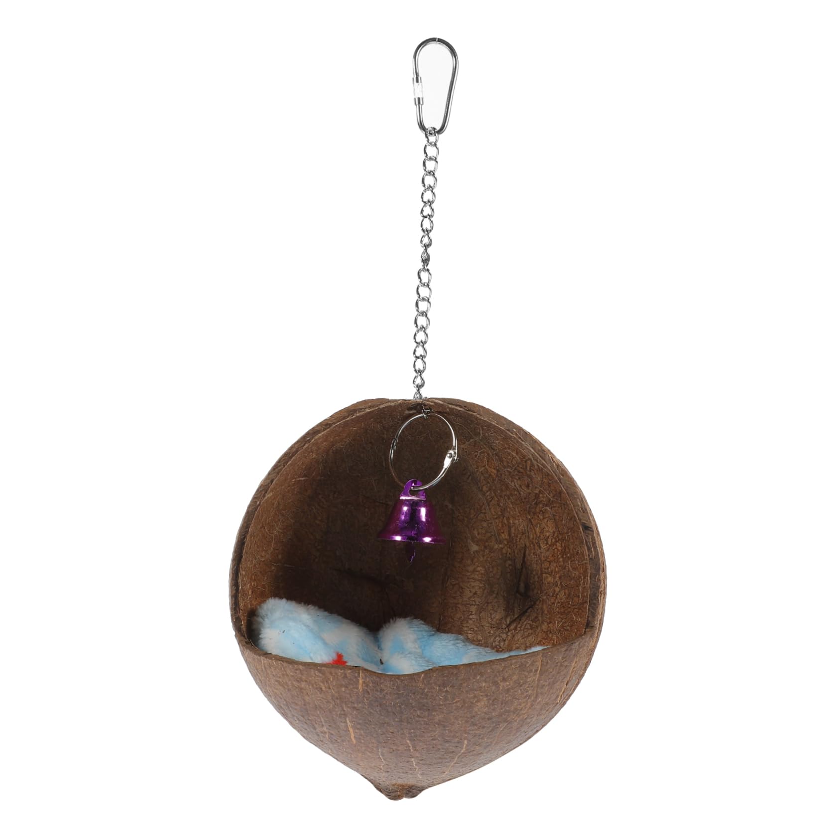 POPETPOP 3 Piezas de Nido de Pájaro de Cáscara de Cama para Loros Escondite para Periquitos Cama para Dormir con Campana