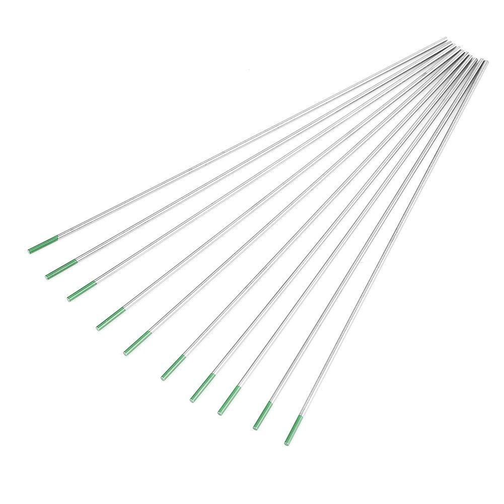 Reine Wolframelektrodenstange Professionelle Grüne Spitze Tig Stick für AC Schweißgerät WP, 10 Stücke(1.6mm*150mm),Wolfram-Elektrode