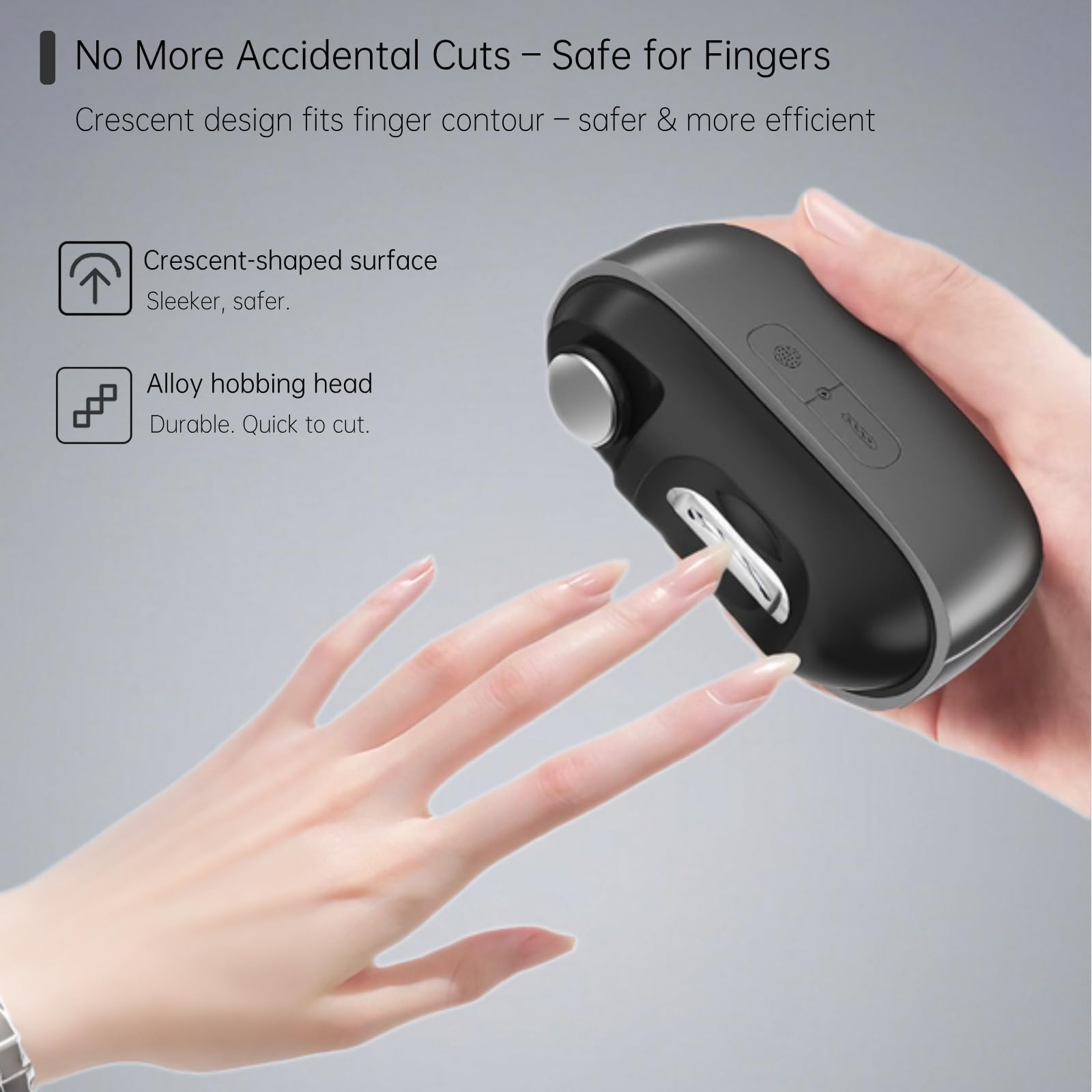 Elektrischer Nagelknipser 3-in-1, 2026 Verbesserter Wiederaufladbarer Multifunktions-Automatischer Fingernagelschneider mit LED-Licht, Nagelstaubfänger, Sichere Schmerzlose Nagelfeile für Baby