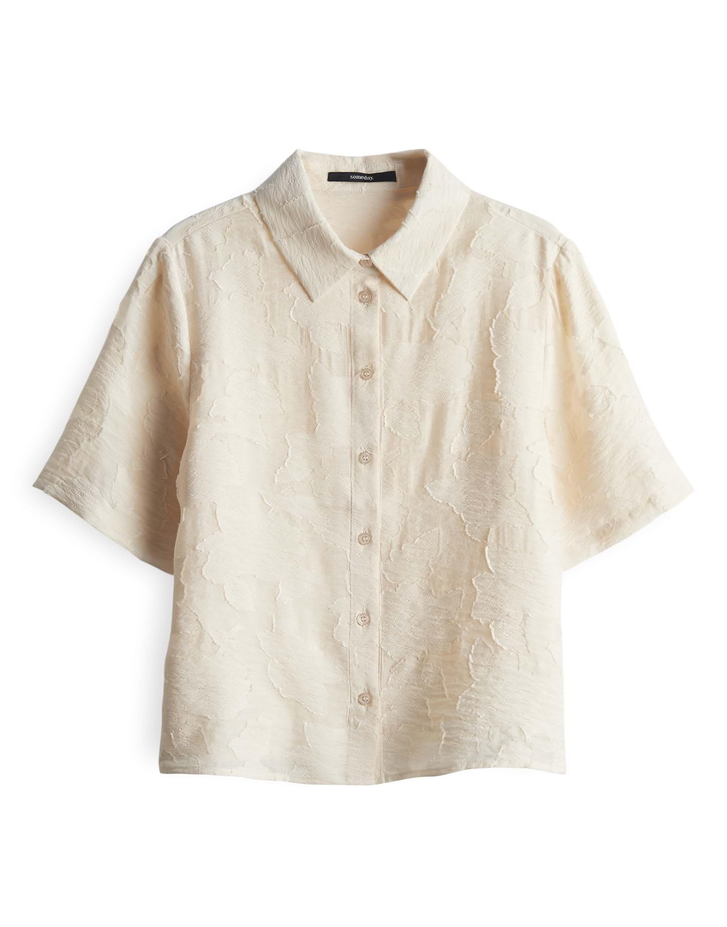 Someday. Zlamea Regular Shirtbluse Mit Crinkle-Effekt Schwarz