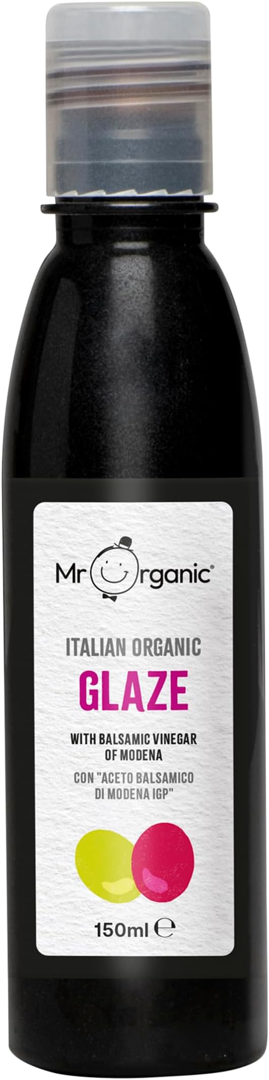 Mr Organic Glaze with Balsamic Vinegar of Modena - Authentic Italian Flavours - Vegan-Friendly - Made with Organic Ingredients - Sweet and Tangy Taste - Ideal for Enhancing Dishes