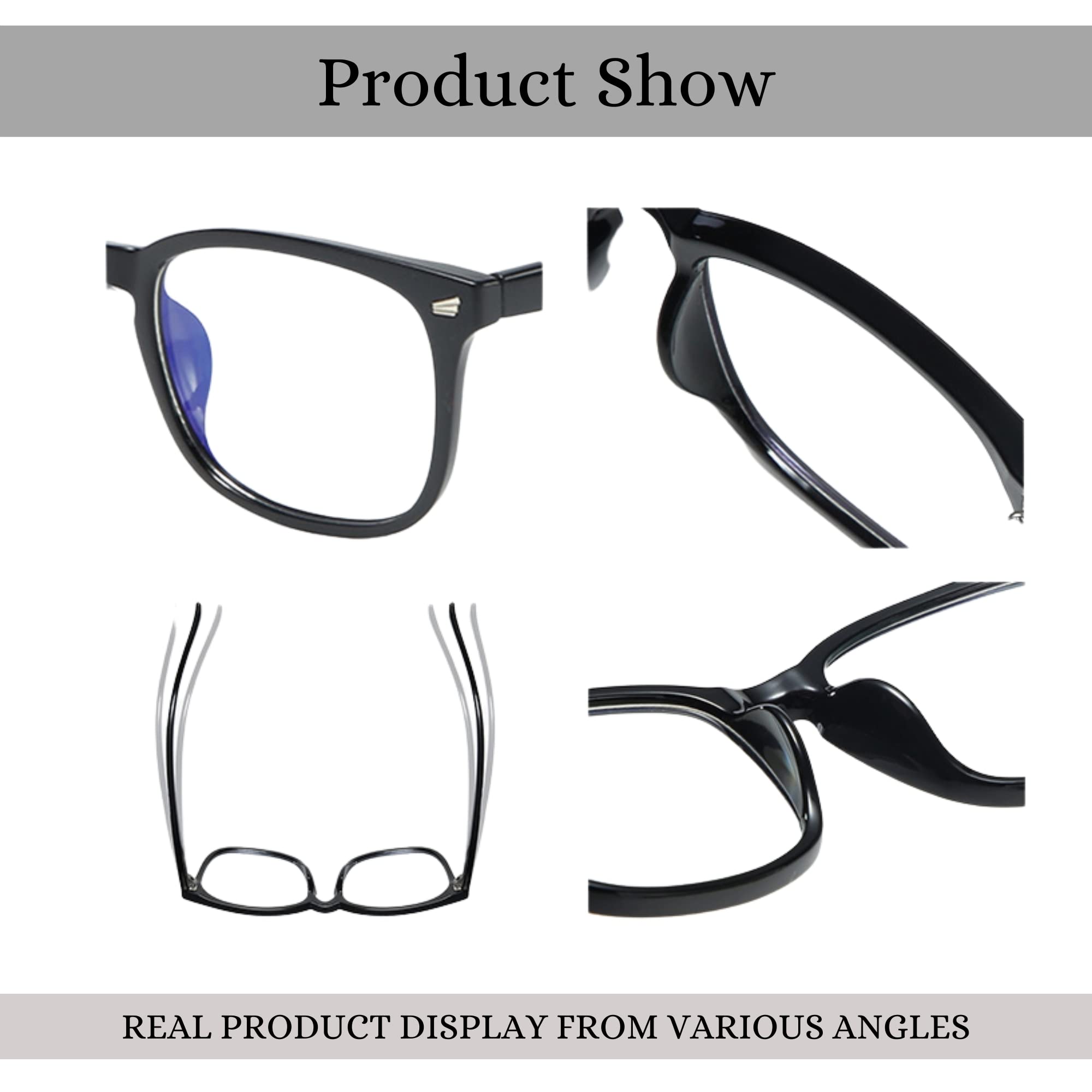 4Flaunt BluBlock Blue Light Blocking Rectangular Computer Glasses | Reduce Eye Strain, Headaches and Blurry Vision | Computer/Gaming/TV/Phones Specs For Men & Women (Size - Medium) (Leopard) 3