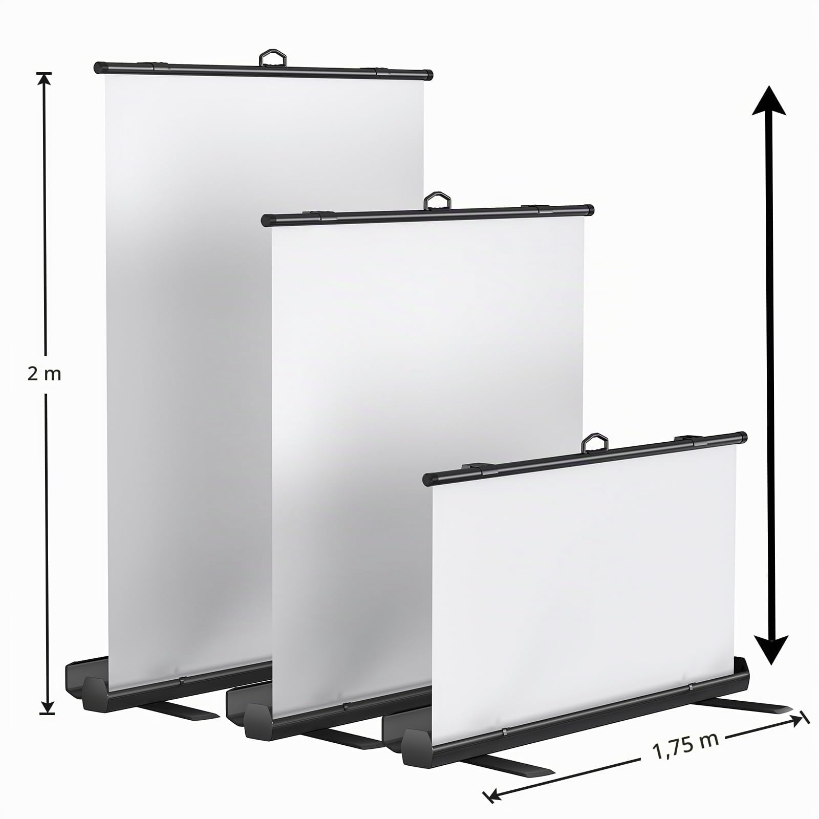 WASJOYE - Fondo Blanco para Vídeo, Plegable, Profesional, con Bloqueo automático, Resistente a Las Arrugas, para Estudio fotográfico, Videojuegos, transmisión (200 x 150 cm)