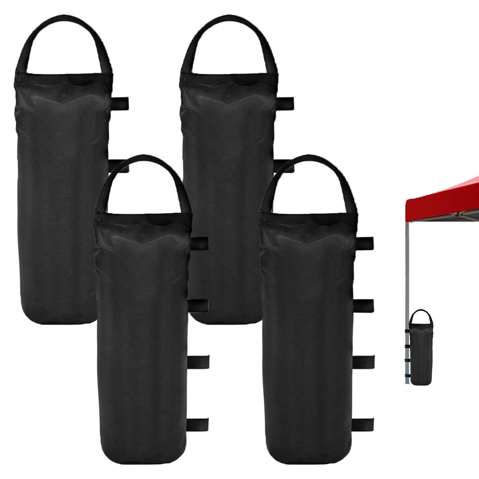 4 PcsGazebo Weights Sand Bags, Sandbag Weights Bagss, Tent Sandbags for Gazebos, 420D Gazebo Sand Bags for Gazebo Legs, Parasol Weight for Any Pop Up Tents Canopy Outdoor Patio Garden Camping Beach