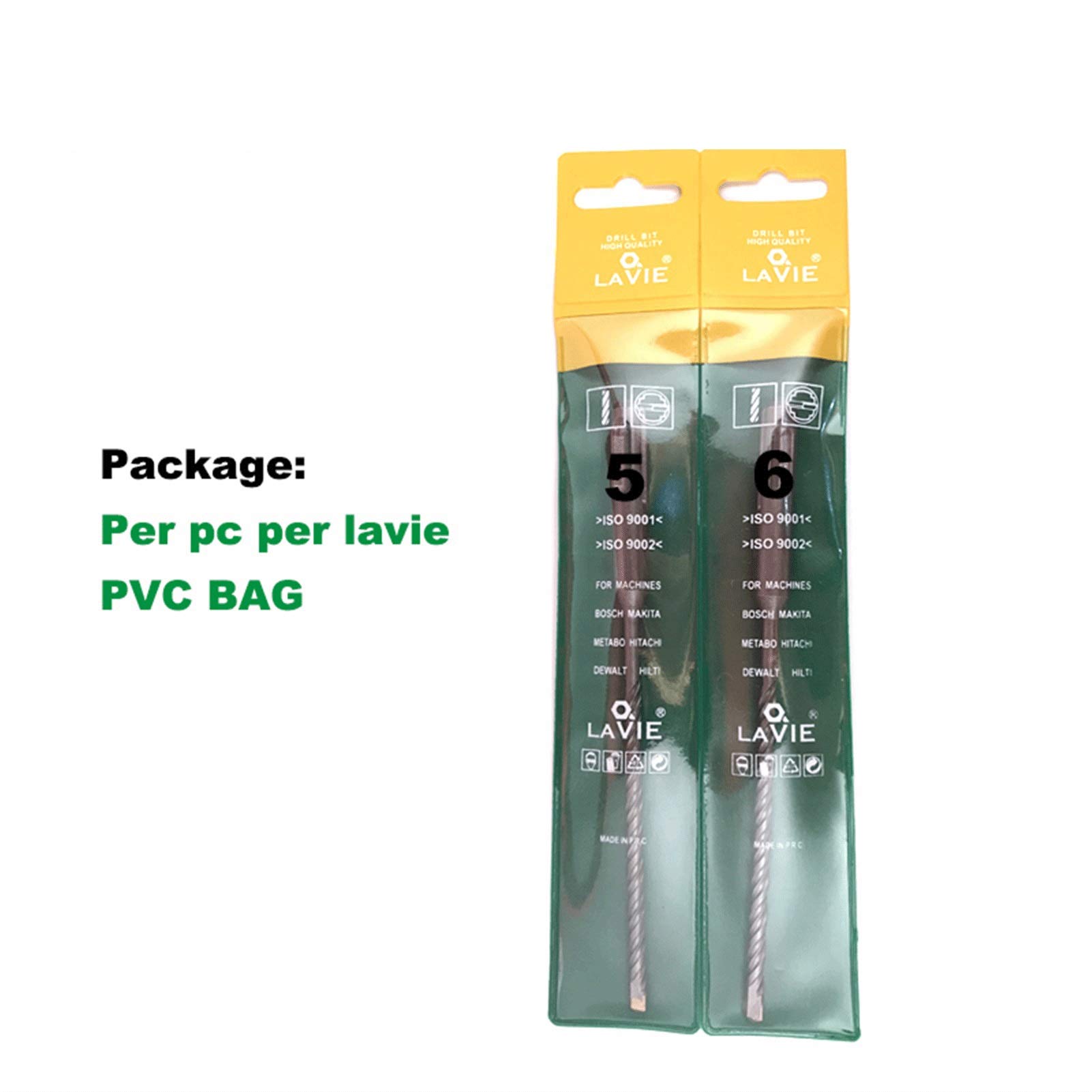 Brocas Juego de brocas 1 pieza 4 5 6 7 8 10 12 SDS Plus Perforación de sierra perforadora 220 mm 160 mm Brocas de martillo eléctrico para broca de mampostería de ladrillo de hormigón de pared (diáme