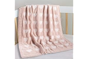 Kid Nation Super Soft Baby Blanket with Heart Light Pink