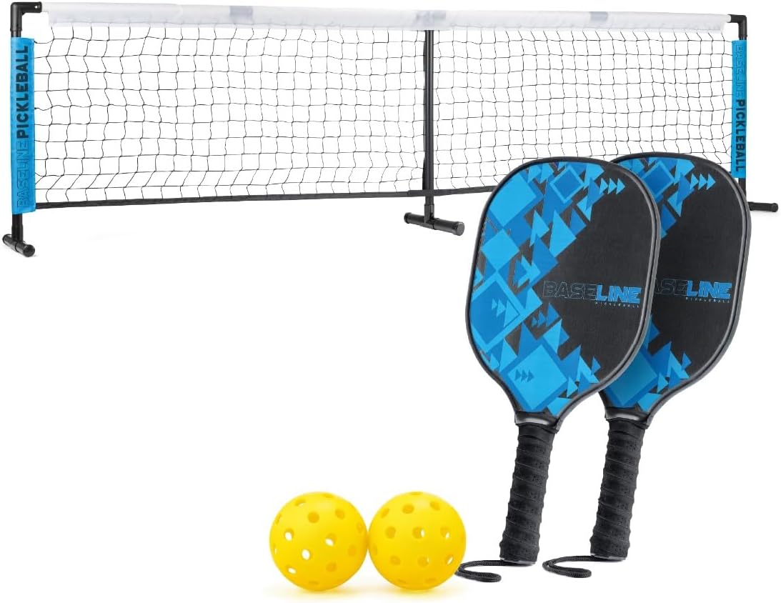 Baseline Pickleball Paddles Set, FSC Wooden Rackets with Accessories, Premium Pickleball Bats and Balls for Indoor and Outdoor Use