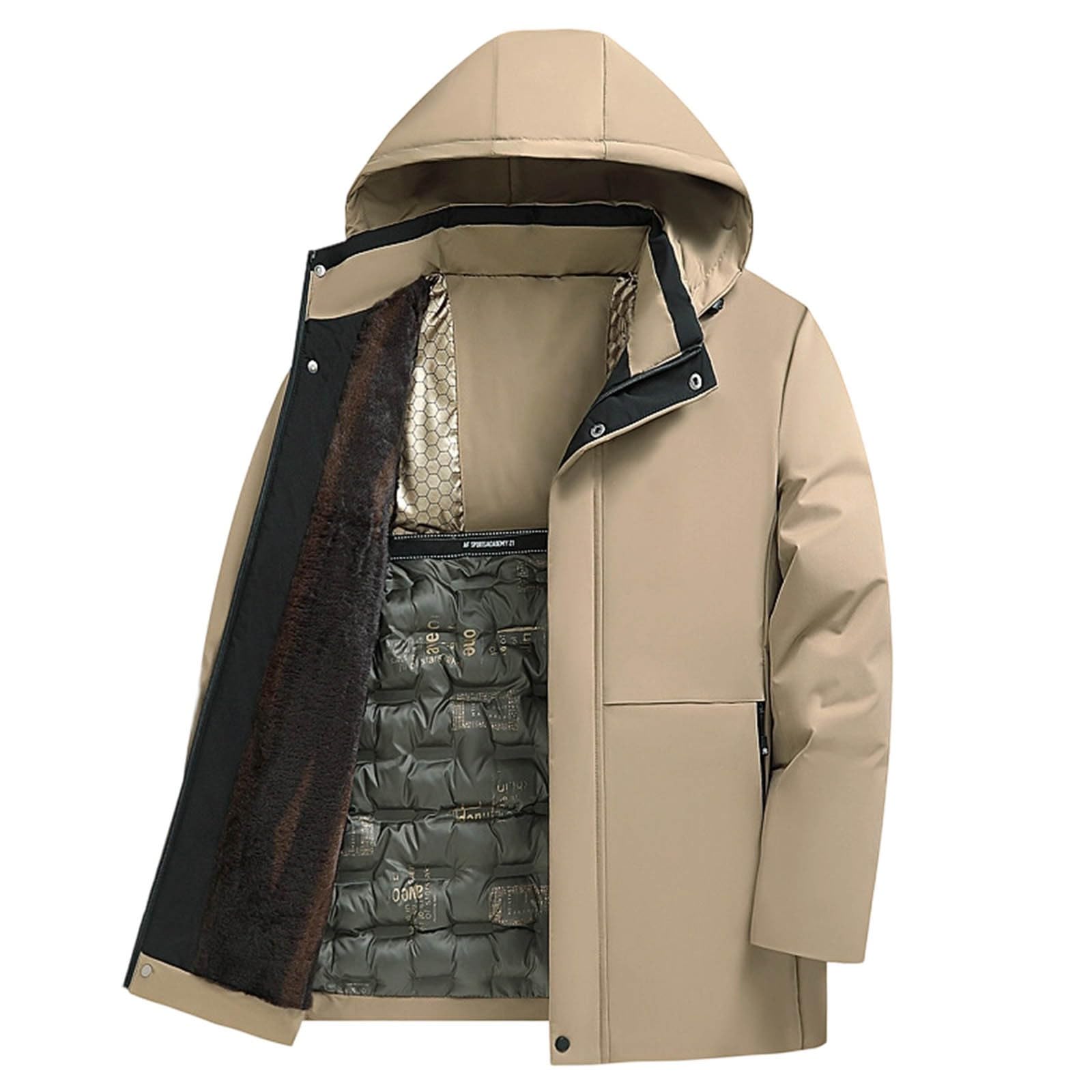 Sobretudo Homem Trenca Hombre Abrigo Tres Cuartos Hombre Men Warm Fashionable Hooded Down Jacket Gabardina Chaqueta Militar Tres Cuartos Jacket Parka Chaqueta Negra Parka Invierno Abrigo Largo Larga