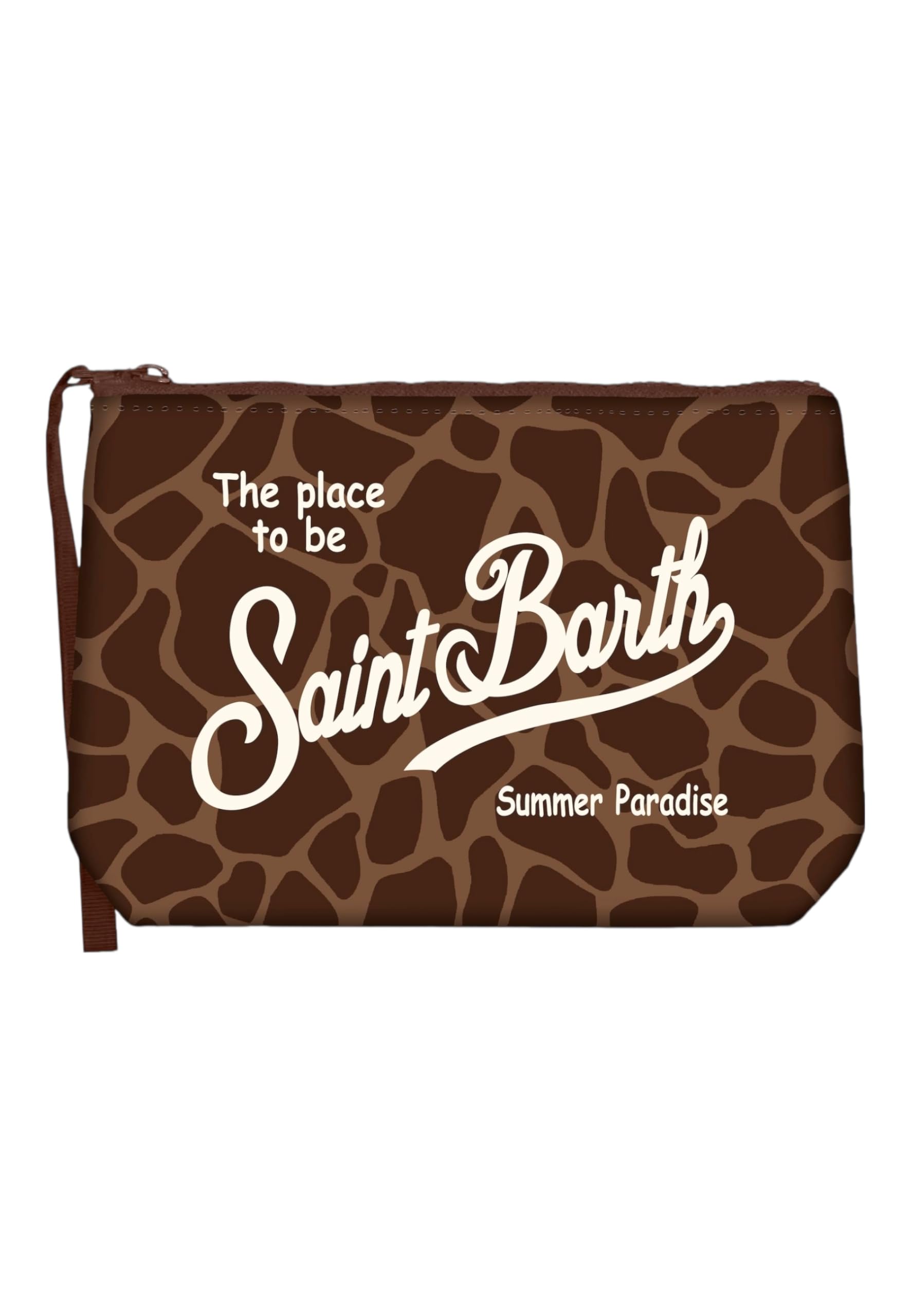 Saint Barth MC2 Borsa Pochette Aline in Scuba con Stampa Animalier Dimensioni: 21 x 15 x 7 cm