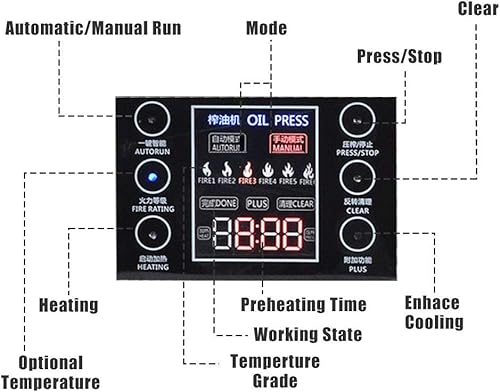 Miniatura 3 de YUEWO Máquina automática de prensa de aceite, extractor de prensa de aceite, expulsor de aceite para lino, maní, cáñamo, semillas de perilla,