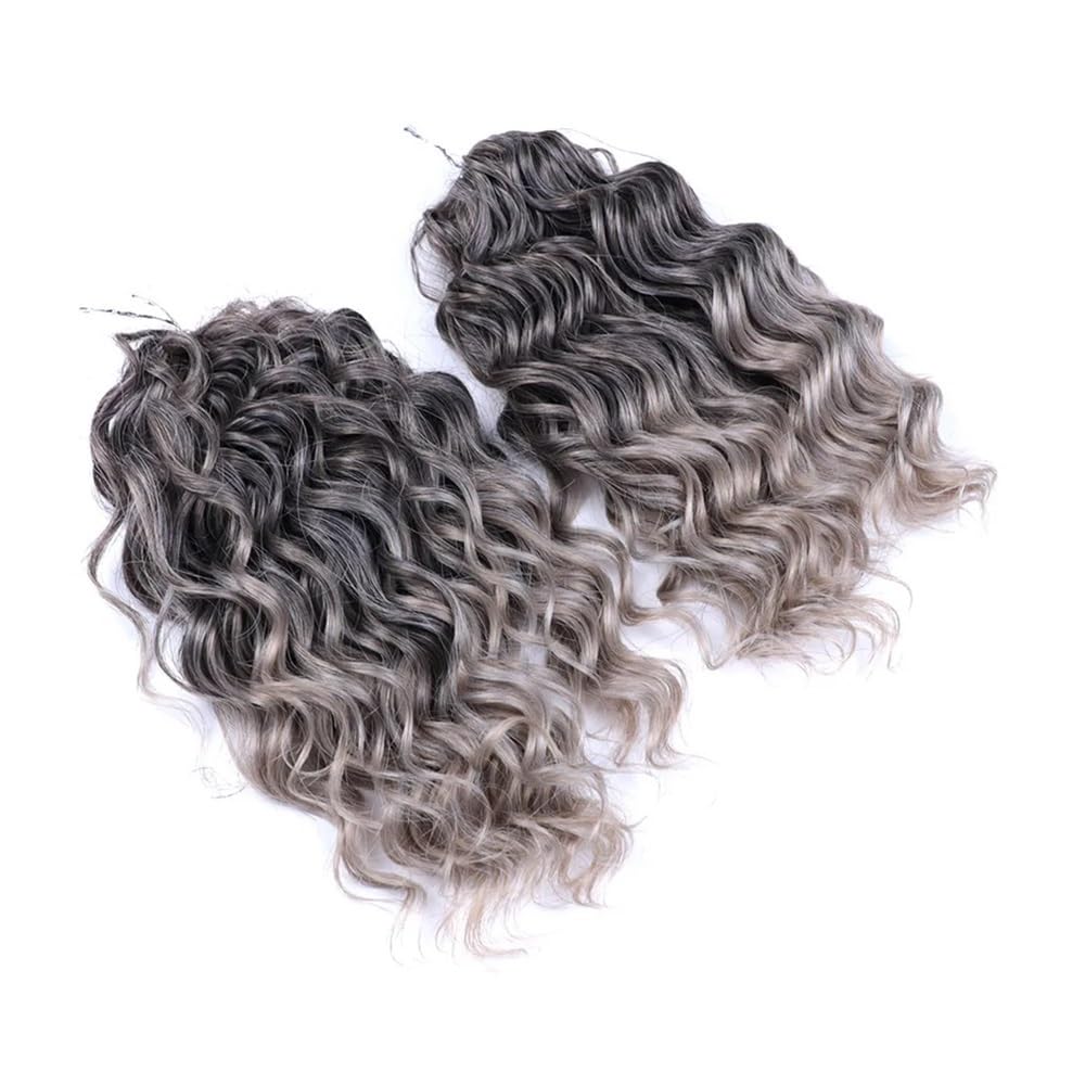 Chignon Finto per Capelli Capelli sintetici ricci afro ricci all'uncinetto, trecce all'uncinetto, estensione dei capelli intrecciati da 10 pollici Hair Accessories(PINK)