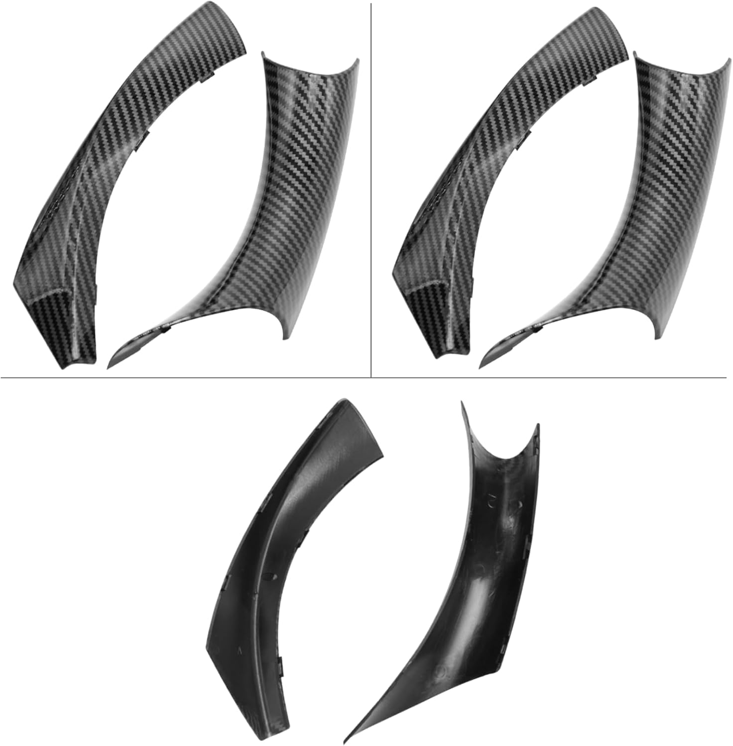 Jaronx Compatible with BMW 3 Series E90/E91 Door Handle Covers, 6PCS Door Pull Handle Cover for BMW 325i 328i 335i 330i 2006-2011, for Left and Right Passenger Side (Carbon Fiber Pattern)