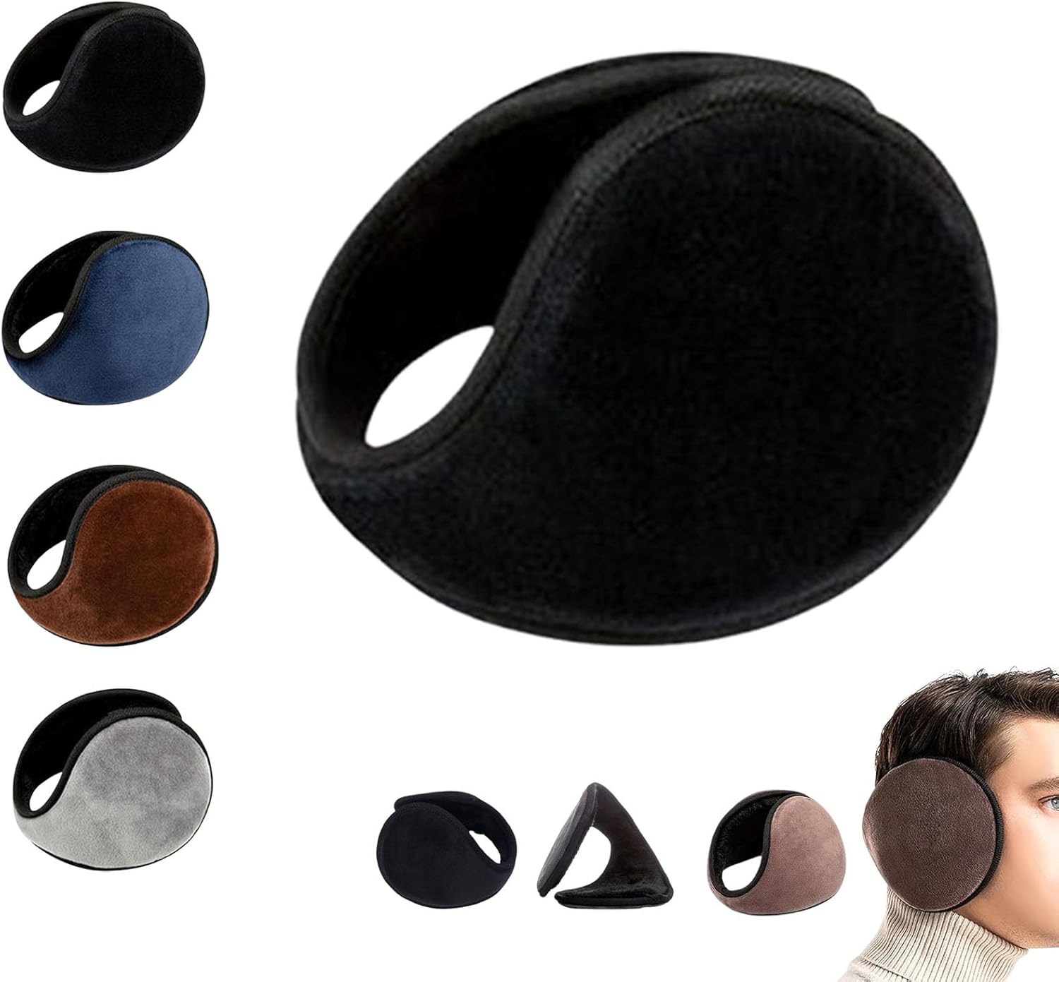 Winter Ear Muffs Behind the Head Covers Unisex Thickened Warm Plush Protectors Outdoor sports Ear Muffs 2026