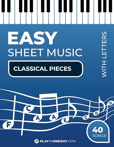 Easy Sheet Music (with letters) - Classical Pieces For piano