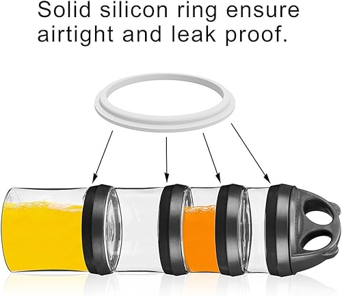 Miniatura 3 de BeneLabel Tarros de aperitivos apilables de 4 piezas con bloqueo giratorio para viaje, contenedor de viaje de fórmula para almacenar leche, proteína
