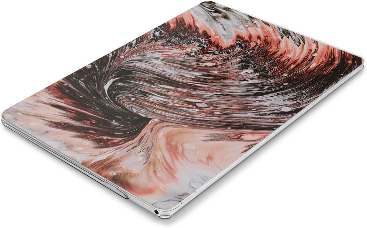Hard Case Compatible for MacBook Pro 16 14 M3 M2 2023 M1 Pro 13 2022 Air 13 2021 Retina 2020 Mac 11 12 Print New Swirl Design Touch Bar Painting Abstract Art Stroke Cover Black t0297