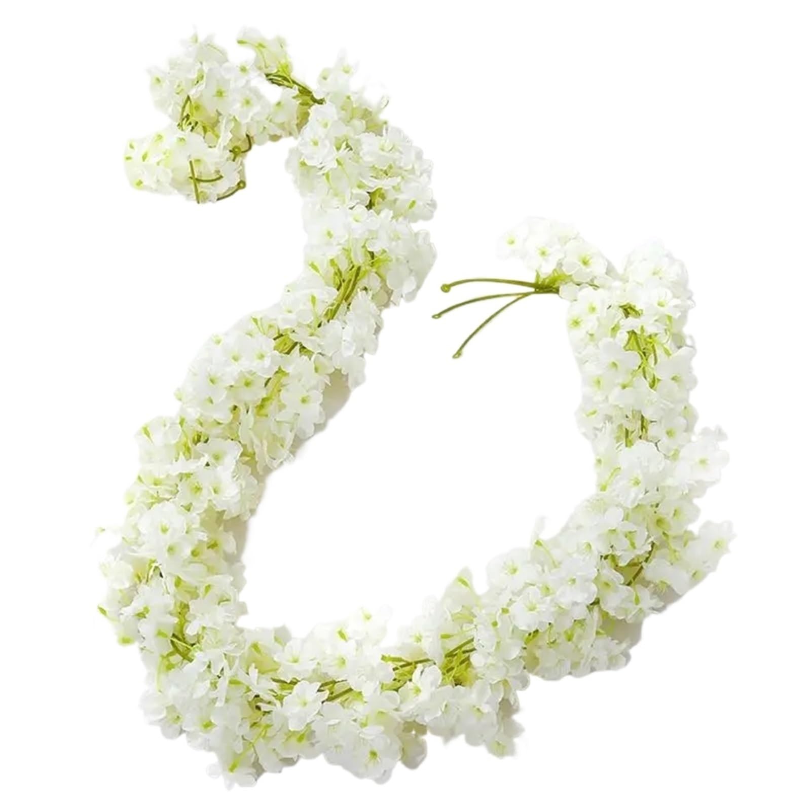 Künstliche Greenery Girlande künstliche Blumen, 1,8 m Künstliche Blume Seide Girlande Reben Home Party Garten Bogen Hochzeit for Dekoration(White,6pcs)