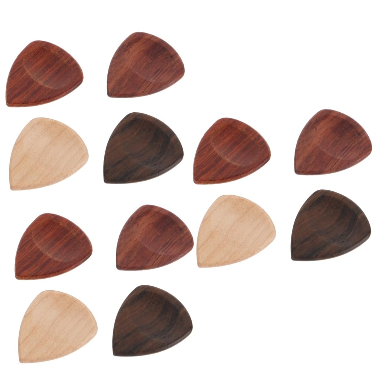 ifundom 12 Pièces Médiators en bois pour guitare guitar pick médiator acoustique médiator de guitare jazz protège-doigts de médiators de basse d'instruments de musique