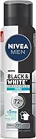 NIVEA MEN Desodorante Antitranspirante Aerossol Invisible Black & White Fresh 150ml - Proteção prolongada de 48h, cuidado suave, ação antibacteriana, fórmula 5 em 1: anti-manchas