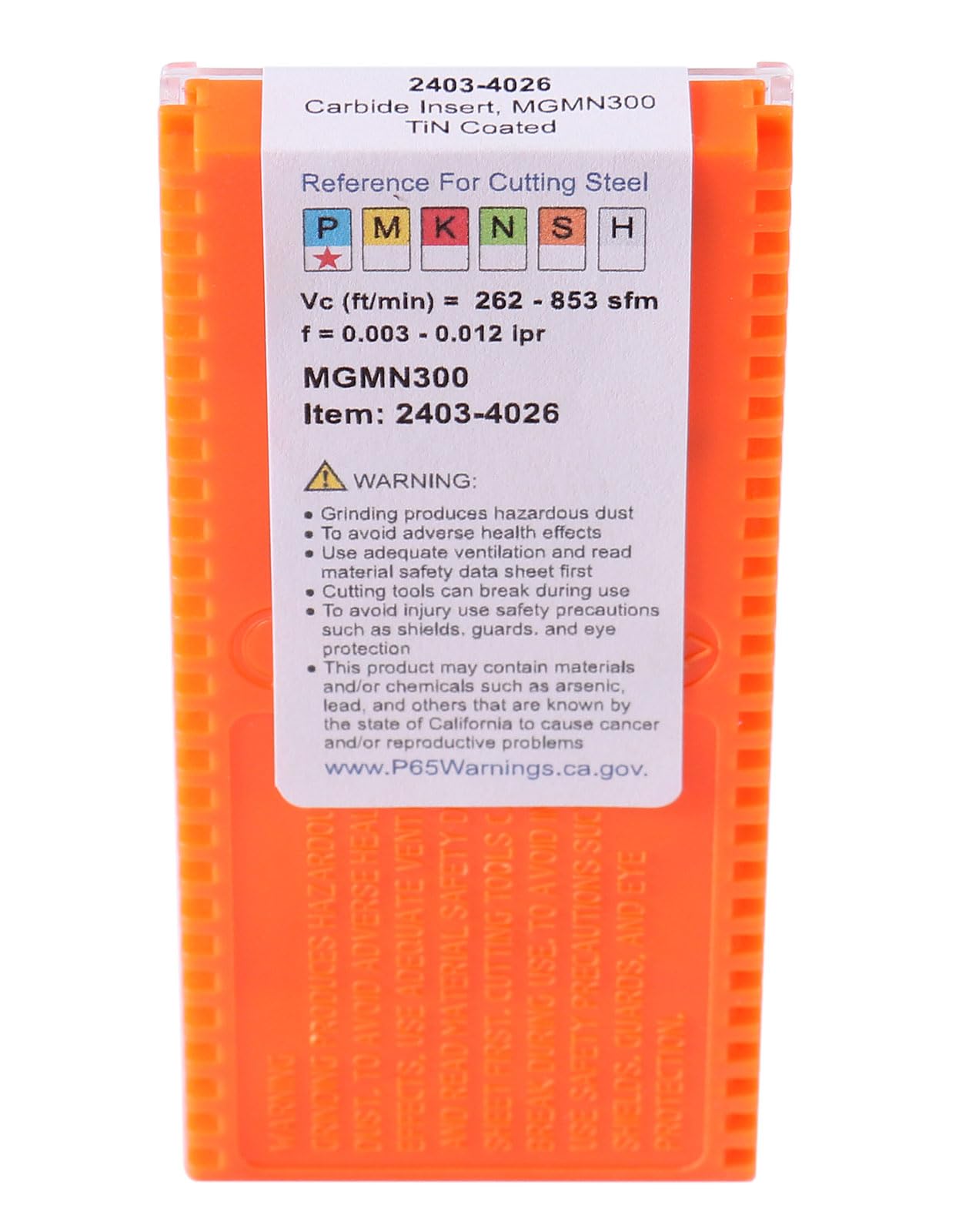 Accusize Tools – mgmn-3 doppia estremità taglio carburo con inserto, rivestita in latta, 10 pcs/Box, 2403 – 4026 x 10