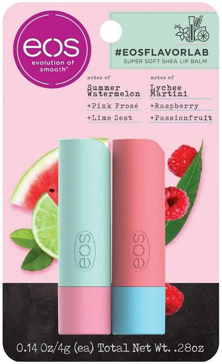 Flavor Lab Lip Balm Sticks Watermelon Lime Frose' & Raspberry Lychee