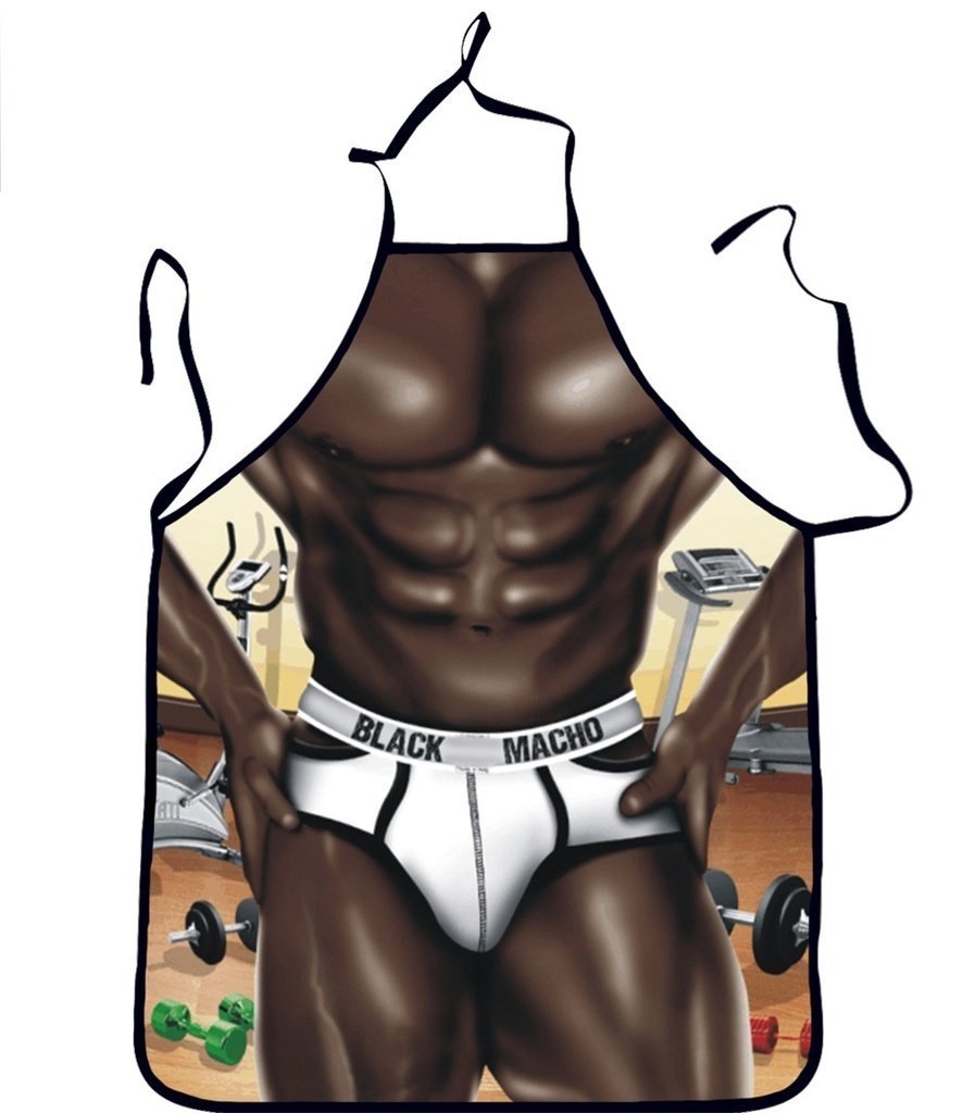 Tablier Cuisine Humoristique Homme - Style Slip Muscle Macho, Cadeau Déguisement Drôle