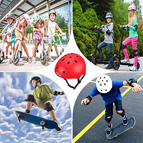KAMUGO Kids Adjustable Helmet, Suitable for Toddler Kids Ages 8-14 Boys Girls, Multi-Sport Safety Cycling Skating Scooter Helmet (Red, Medium) - Thumbnail 7