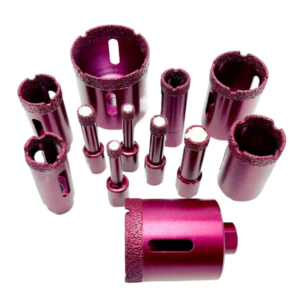 Diamond Core Hole Cutter,M10 Vacuum Brazed Dry Saw Bit 22mm for Tile Granite Marble Brick(55mm)