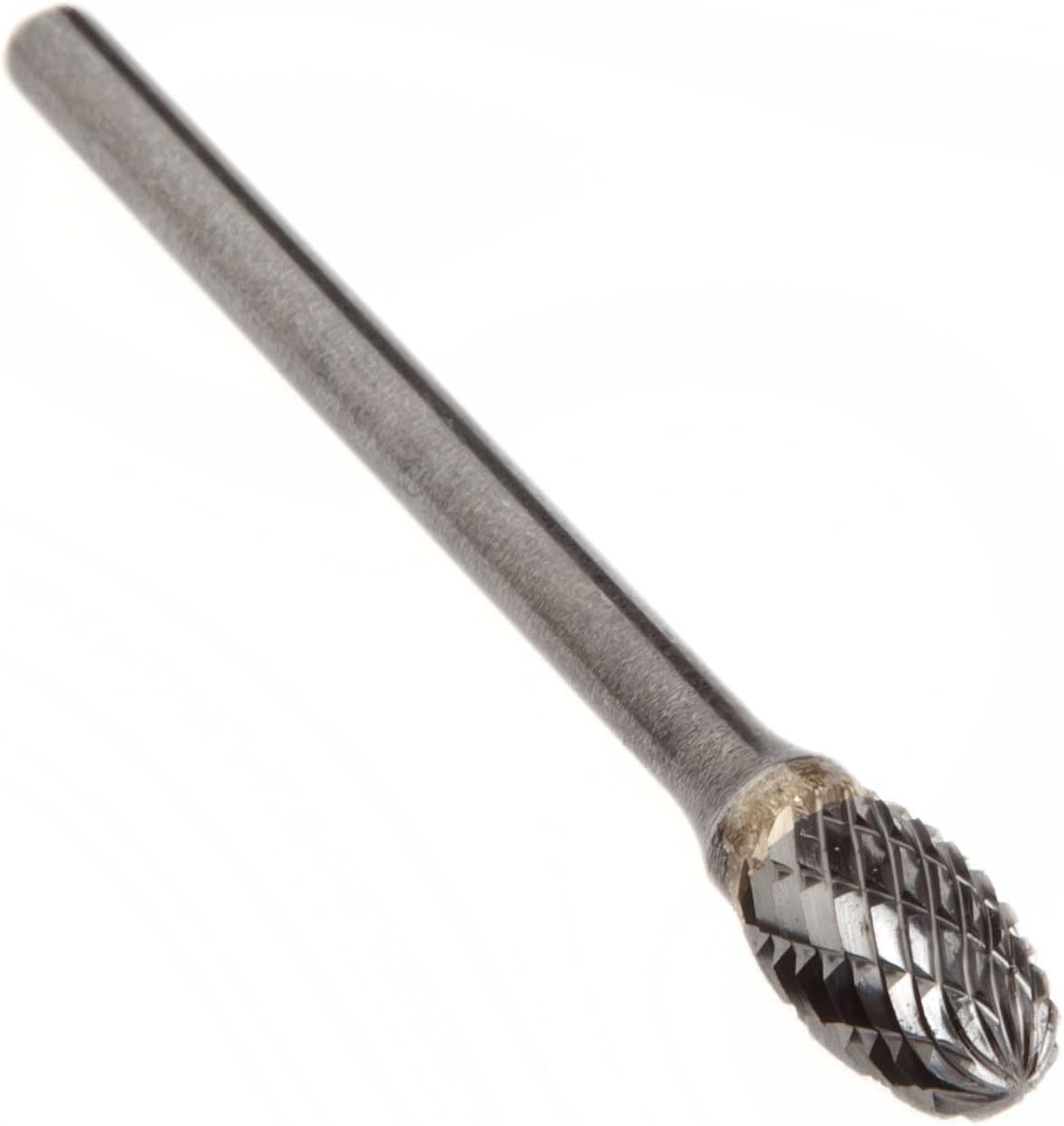 Forney 60139 Tungsten Carbide Burr with 1/8-Inch Shank, Cylindrical, 1/4-Inch, Dark Grey