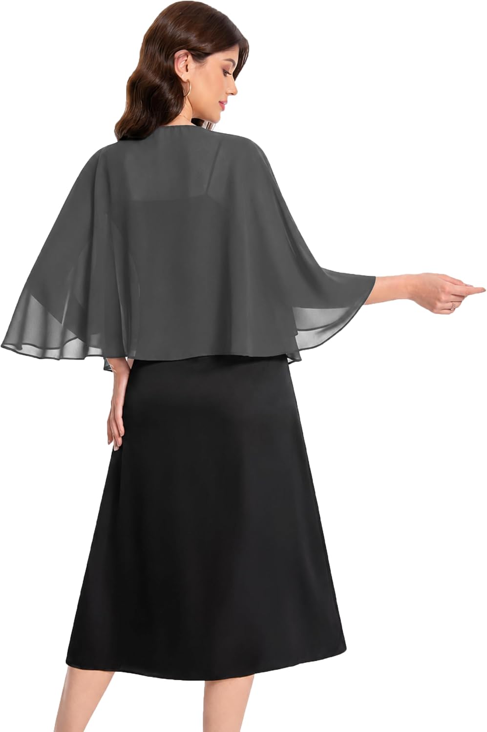 Shawls and Wraps for Dresses Chiffon Capelet Soft Cover Up For Women image 4