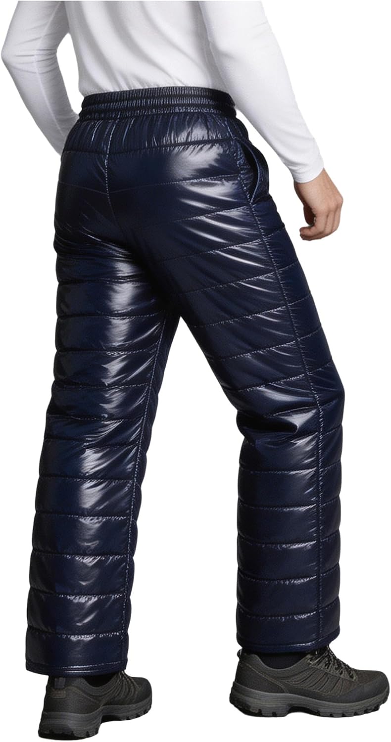 Agoky Men High Waisted Waterproof Long Pants Snow Pants