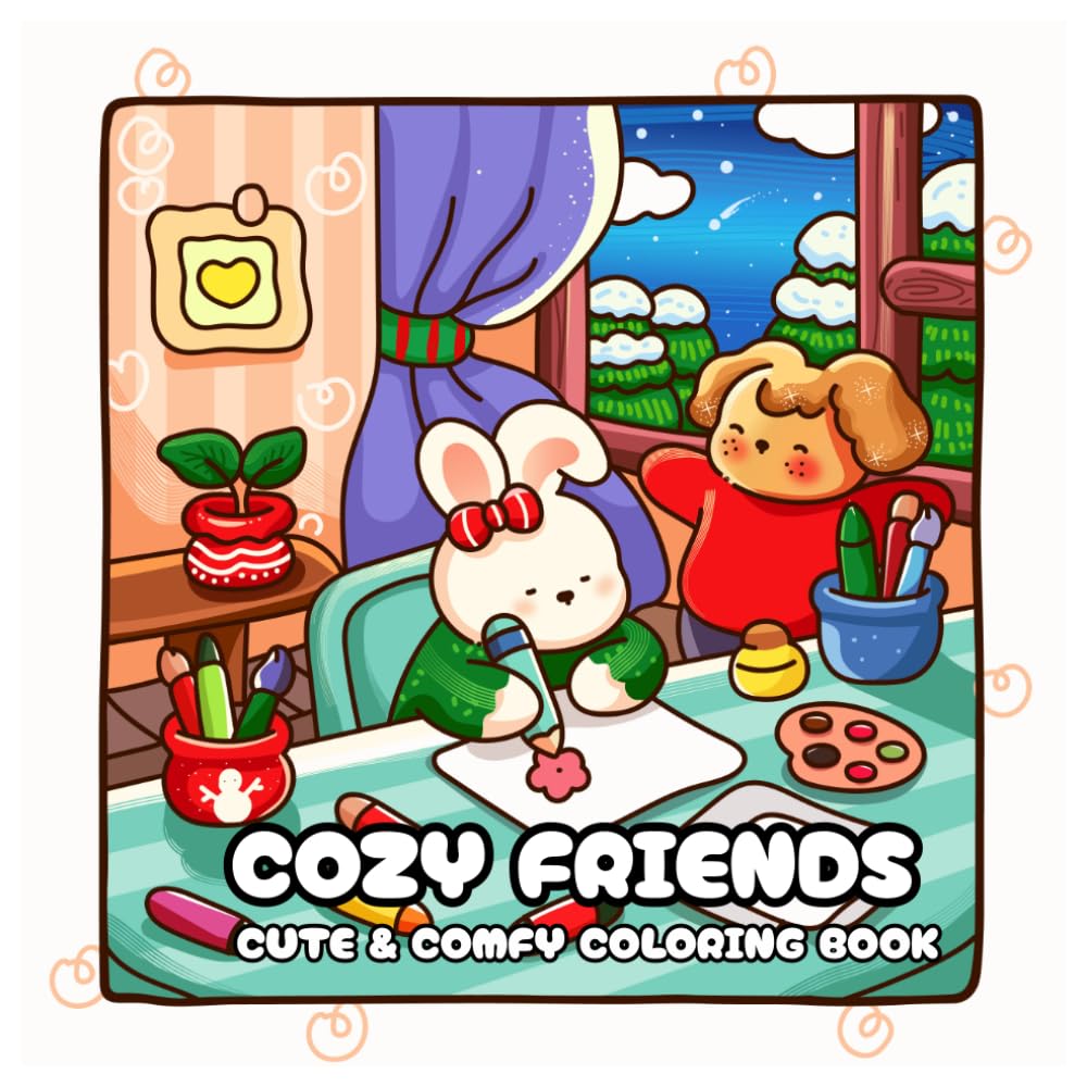 Cozy Friends Cute & Comfy Coloring Book